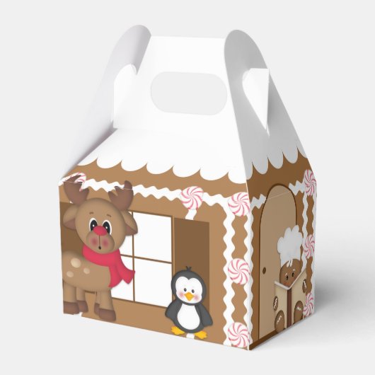 クリスマスジンジャーブレッドベーカリーかわいい フェイバーボックス (裏面サイド)