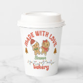 クリスマスジンジャーブレッドベーカリー 紙コップ (正面)