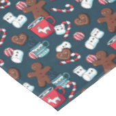 クリスマスジンジャーブレッドホットチョコレートペパーミント テーブルクロス (アングル)