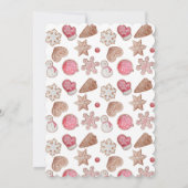 クリスマスジンジャーブレッドホリデークッキー交換 招待状 (裏面)