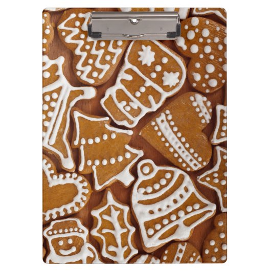 クリスマスジンジャーブレッドホリデークッキー クリップボード (正面)