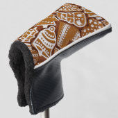 クリスマスジンジャーブレッドホリデークッキー ゴルフヘッドカバー (3/4 正面)