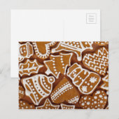 クリスマスジンジャーブレッドホリデークッキー シーズンポストカード (正面/裏面)