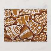 クリスマスジンジャーブレッドホリデークッキー シーズンポストカード (正面)