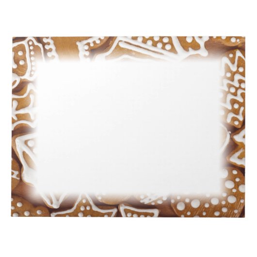 クリスマスジンジャーブレッドホリデークッキー ノートパッド (正面)