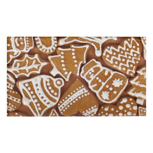 クリスマスジンジャーブレッドホリデークッキー 名札 (正面)