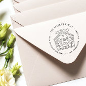 クリスマスジンジャーブレッドホリデーパーティー差出人住所 ラバースタンプ