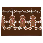 クリスマスジンジャーブレッドボーイズ抱き枕 ラージペーパーバッグ (正面)