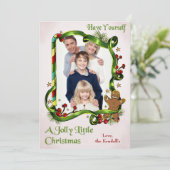 クリスマスジンジャーブレッドマンのフォトカード シーズンカード (スタンド正面)