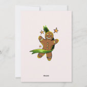 クリスマスジンジャーブレッドマンのフォトカード シーズンカード (裏面)