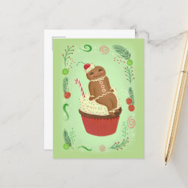 クリスマスジンジャーブレッドマンはがき ポストカード