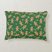 クリスマスジンジャーブレッドマンオングリーン アクセントクッション (裏面)