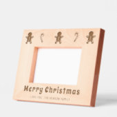 クリスマスジンジャーブレッドマンキャンディーケーン写真 レーザー彫刻フレーム (左)