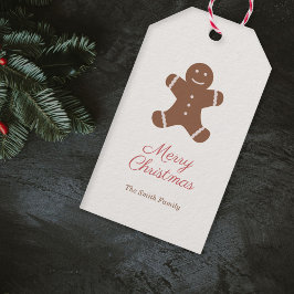 クリスマスジンジャーブレッドマンギフトラベル ギフトタグ