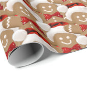 クリスマスジンジャーブレッドマンクッキーコレクション ラッピングペーパー (ロールコーナー)