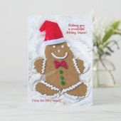 クリスマスジンジャーブレッドマンクッキースノーエンジェル シーズンカード (スタンド正面)