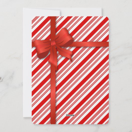 クリスマスジンジャーブレッドマンクッキースノーエンジェル シーズンカード (裏面)