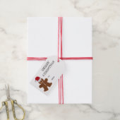 クリスマスジンジャーブレッドマンクッキーズホリデーベーキング ギフトタグ (より糸付き)