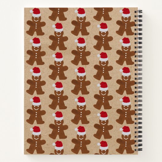 クリスマスジンジャーブレッドマンクッキーズホリデーレシピ ノートブック (裏面)