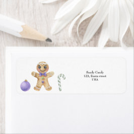 クリスマスジンジャーブレッドマンクッキー ラベル