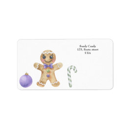 クリスマスジンジャーブレッドマンクッキー ラベル