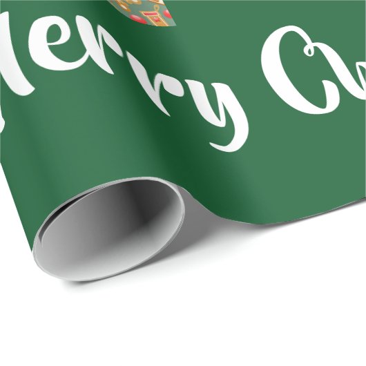 クリスマスジンジャーブレッドマンサンタパーソナライズされたーネーム ラッピングペーパー (ロールコーナー)