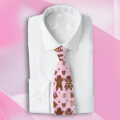 クリスマスジンジャーブレッドマンジンジャーブレッドの女性の木 ネクタイ