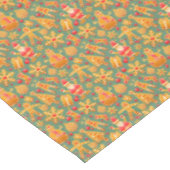 クリスマスジンジャーブレッドマンツリーサンタスター テーブルクロス (アングル)