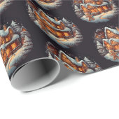 クリスマスジンジャーブレッドマンハウス ラッピングペーパー (ロールコーナー)