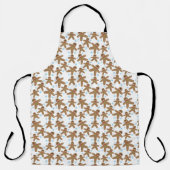 クリスマスジンジャーブレッドマンパターン エプロン (正面)