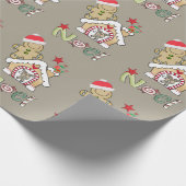 クリスマスジンジャーブレッドマンラッピング紙 ラッピングペーパー (角)