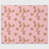 クリスマスジンジャーブレッドマンラッピング紙 ラッピングペーパー (フラット)