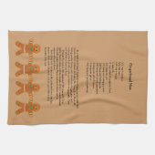 クリスマスジンジャーブレッドマンレシピ キッチンタオル (横)