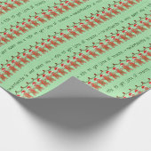 クリスマスジンジャーブレッドマン子供へおもしろい ラッピングペーパー (角)