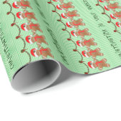 クリスマスジンジャーブレッドマン子供へおもしろい ラッピングペーパー (ロールコーナー)