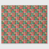 クリスマスジンジャーブレッドマン広場 ラッピングペーパー (フラット)