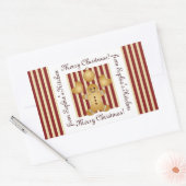 クリスマスジンジャーブレッドマン自家製包装ラベル 長方形シール (封筒)