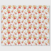 クリスマスジンジャーブレッドマン（ガラス） ラッピングペーパー (フラット)