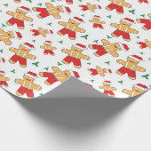 クリスマスジンジャーブレッドマン（ガラス） ラッピングペーパー (角)