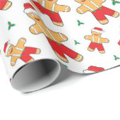 クリスマスジンジャーブレッドマン（ガラス） ラッピングペーパー (ロールコーナー)