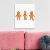 クリスマスジンジャーブレッドマン キャンバスプリント (インサイチュ (リビング))