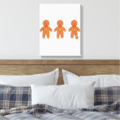 クリスマスジンジャーブレッドマン キャンバスプリント (インサイチュ (寝室))