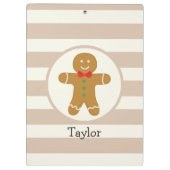 クリスマスジンジャーブレッドマン クリップボード (裏面)