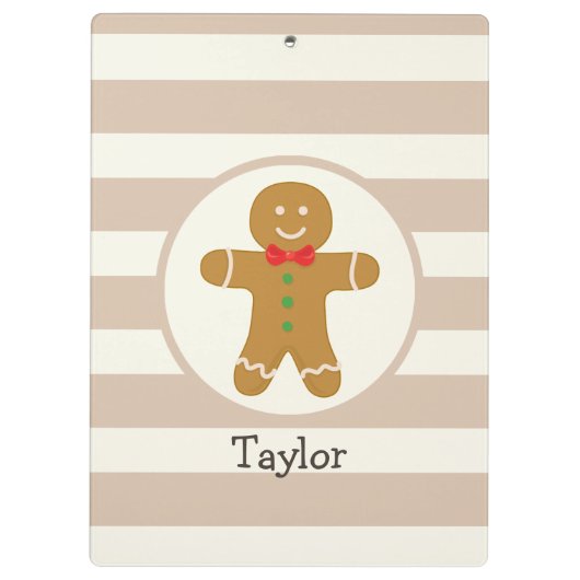 クリスマスジンジャーブレッドマン クリップボード (裏面)
