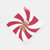 クリスマスジンジャーブレッドマン スタンダードランチョンナプキン (角)