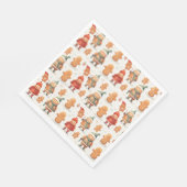 クリスマスジンジャーブレッドマン スタンダードランチョンナプキン (角)