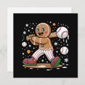 クリスマスジンジャーブレッドマン スポーツプレーヤー 野球 シーズンカード (正面/裏面)