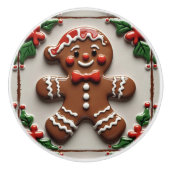 クリスマスジンジャーブレッドマン セラミックノブ (正面)