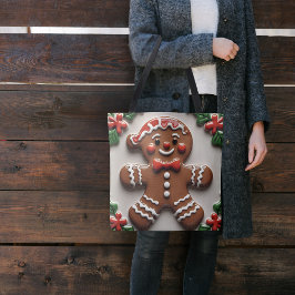クリスマスジンジャーブレッドマン トートバッグ