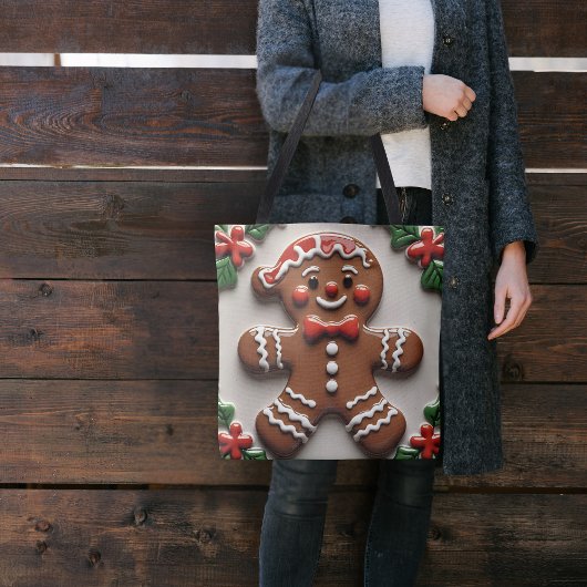 クリスマスジンジャーブレッドマン トートバッグ